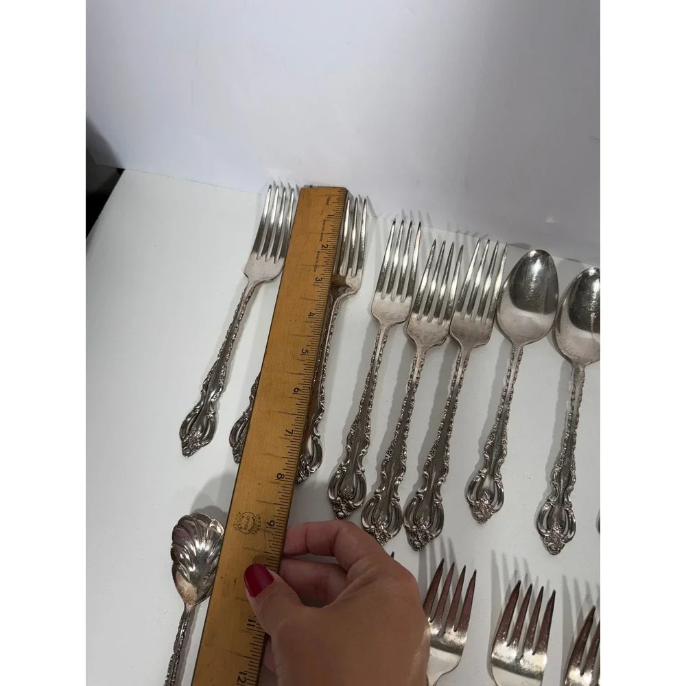 International Silver Deep Silver Reflection Silverplate Flatware 24 Piece Set